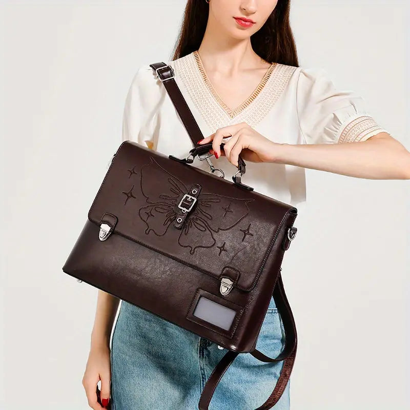 Genuine Leather Women's Tote Bag - Large Capacity Multifunctional