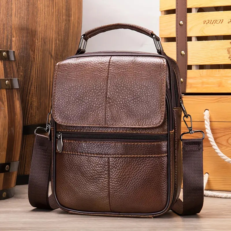 WESTAL Genuine Leather Messenger Bag