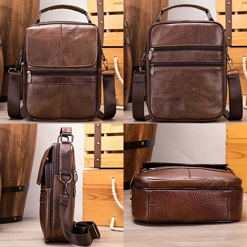 WESTAL Genuine Leather Messenger Bag