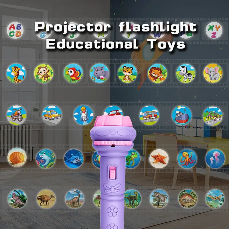 32 Patterns 4 Cards, Projection Flashlight Puzzle Toys