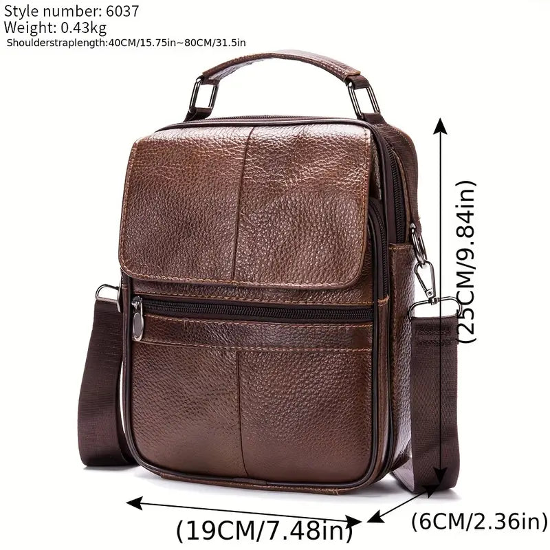 WESTAL Genuine Leather Messenger Bag