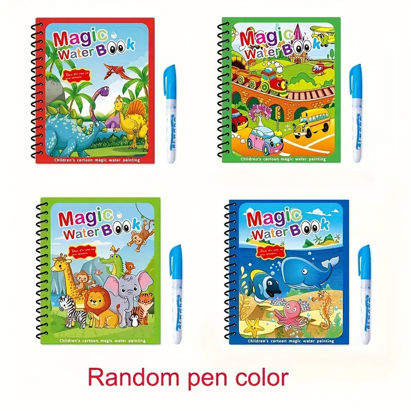 4pcs Reusable Magic Watercolor Books for Youngsters