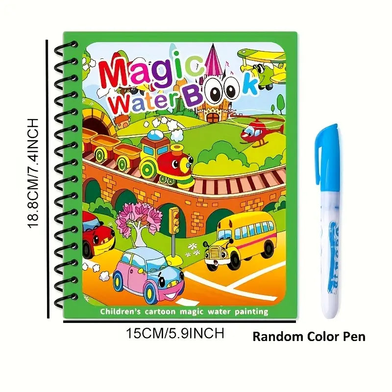 4pcs Reusable Magic Watercolor Books for Youngsters
