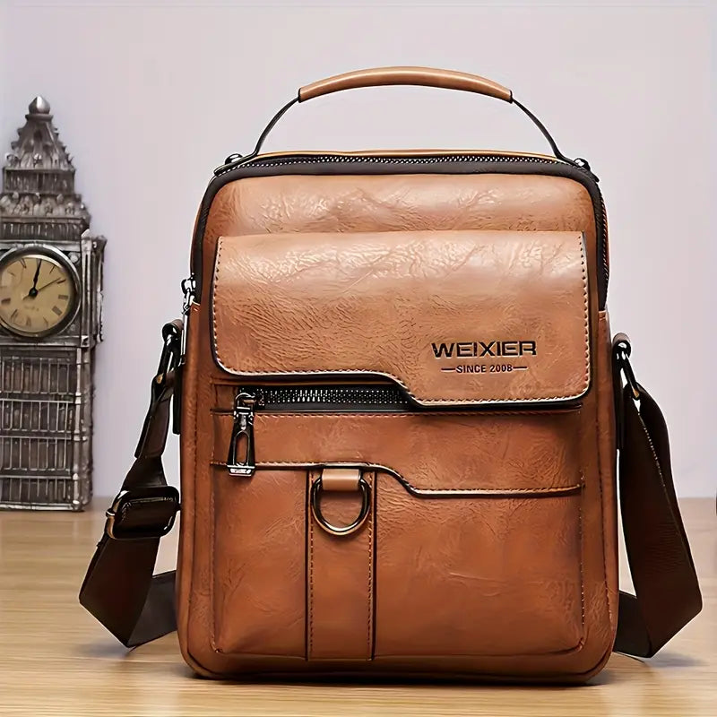 New Men'S Genuine Leather Crossbody Bag