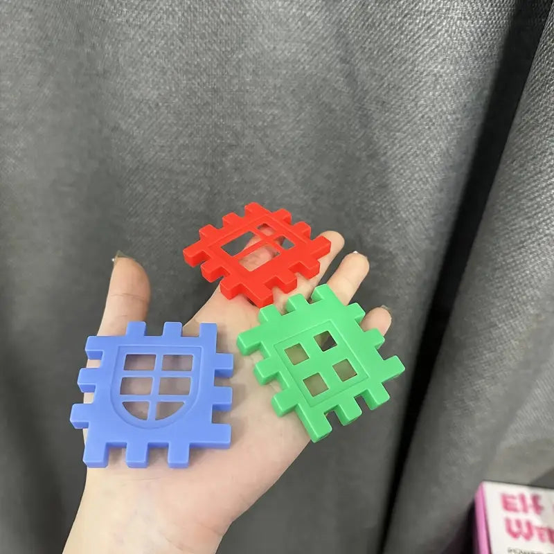 Colorful Large House Building Blocks, Window Design Toys